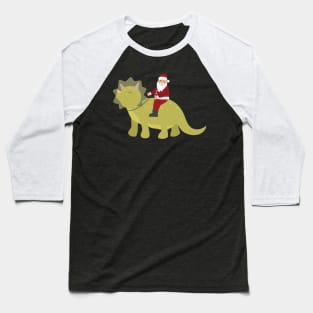 Santa riding a dinosaur Baseball T-Shirt